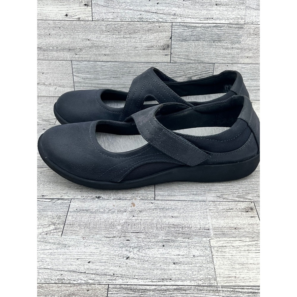 Clarks Cloudsteppers Sillian 2.0 Joy Navy Blue Mary Jane Flats Women Size 8.5M